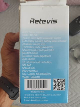 Walkie-talkies Retevis RT-628, pareja