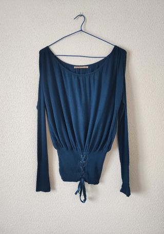 Jersey azul con lazo talla M