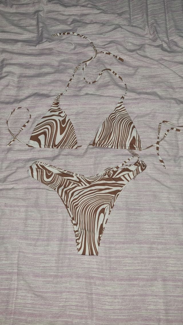Bikini Shein - Marrone e Bianco