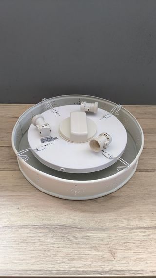 Lampara techo Ikea metal y cristal