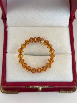 Anillo cristal y oro
