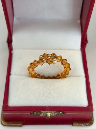 Anillo cristal y oro