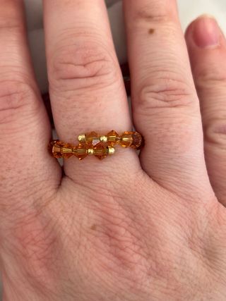 Anillo cristal y oro