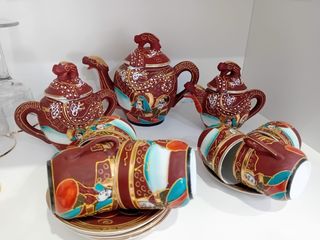 Juego de porcelana japonesa pintada a mano