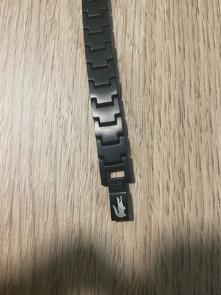 Pulsera Lacoste negra - Acero inoxidable