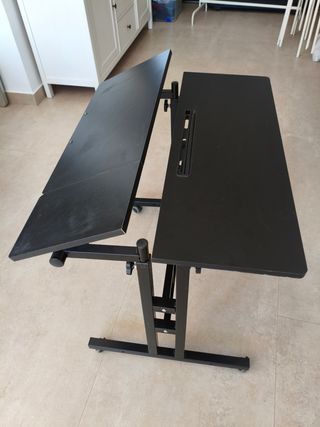 Mesa escritorio regulable negra