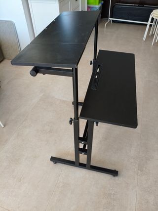 Mesa escritorio regulable negra