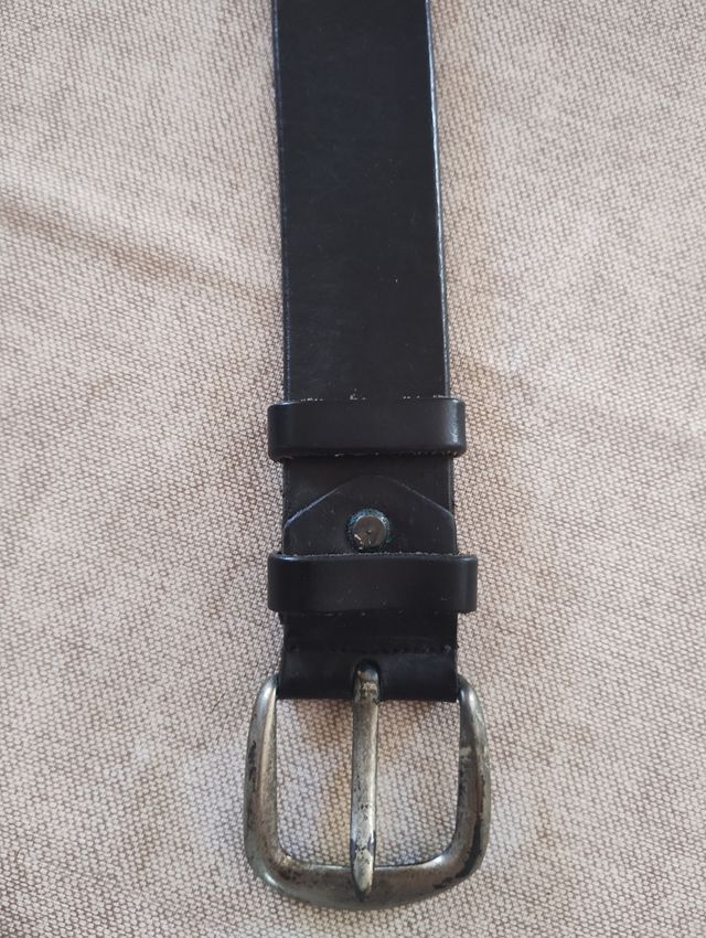 Cintura Pelle Nera fibbia Argento