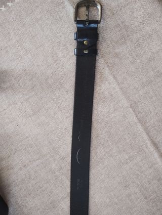 Cintura Pelle Nera fibbia Argento