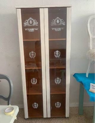 Vitrina vintage madera-vidrio