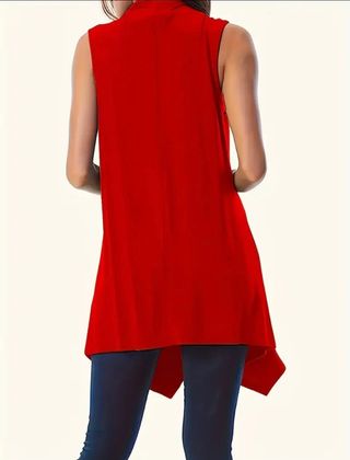 Chaqueta roja sin mangas - XL