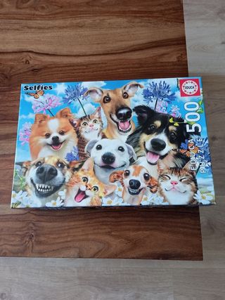Puzzle Educa 500 piezas - Selfies mascotas