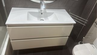 Mueble baño 2 cajones blanco