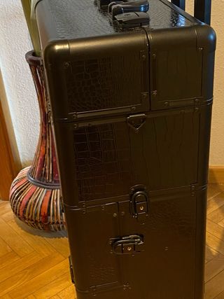 Maleta trolley negra, para maquillaje/peluquería