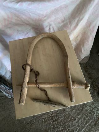 Yugo madera vacas antiguo
