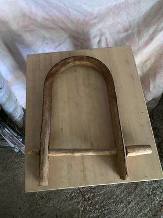 Yugo madera vacas antiguo