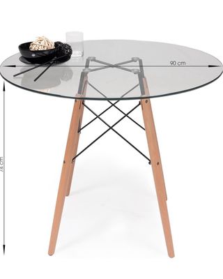 Mesa redonda cristal - 90cm