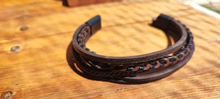 Pulsera cuero trenzado - Retro