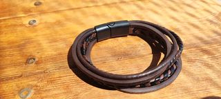 Pulsera cuero trenzado - Retro