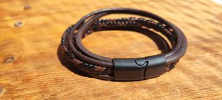 Pulsera cuero trenzado - Retro