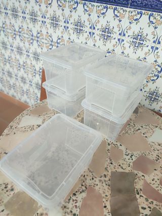 5 Cajas Plástico Transparente
