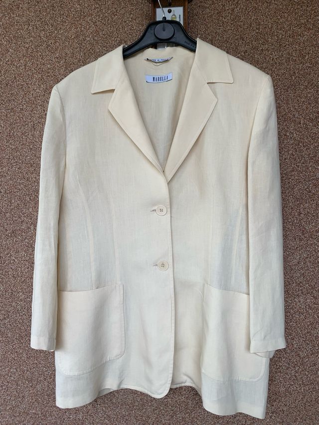 Giacca sciancr. Marella gruppo Max Mara lino beige