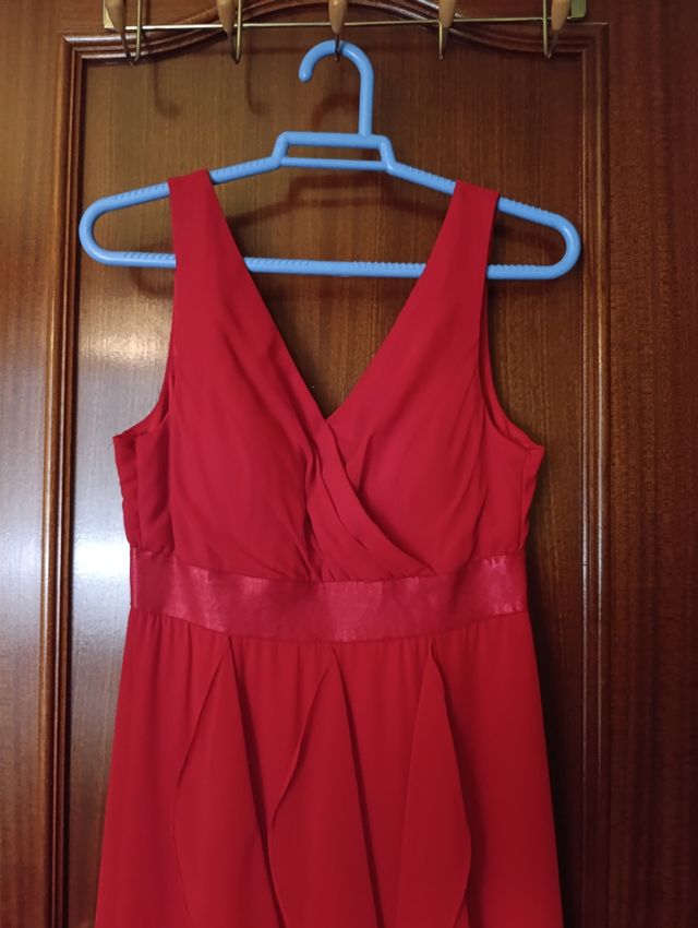 Vestido rojo fiesta largo