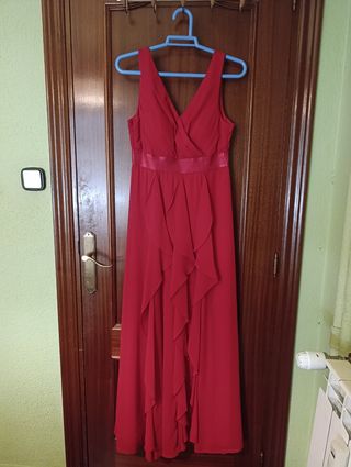 Vestido rojo fiesta largo