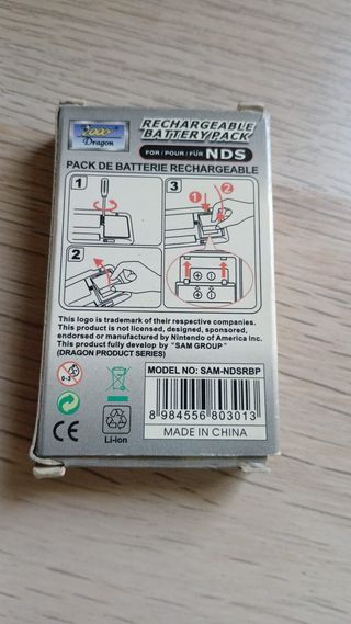 Batería Recargable Nintendo NDS Dragon 850mAh