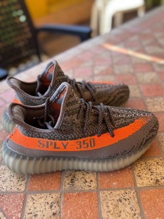 Adidas Yeezy 350 - Gris/Naranja - Talla 38