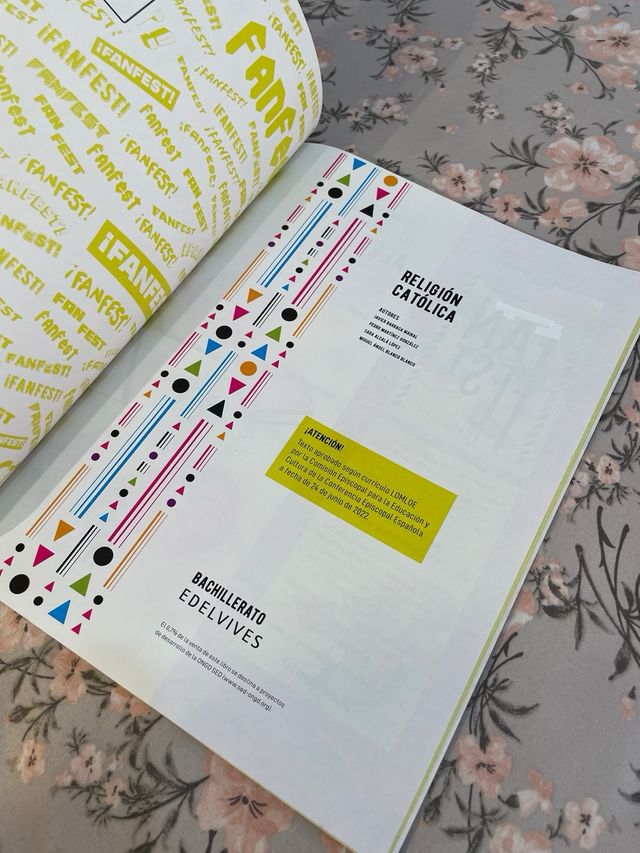 Libro religión Edelvives Fanfest