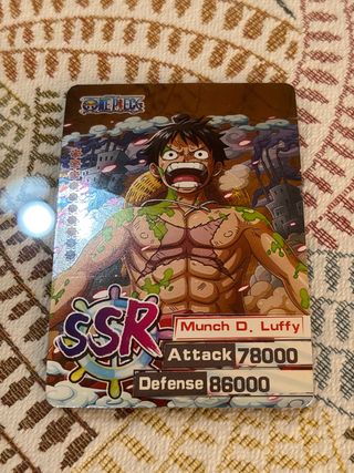 Carta Monkey D. Luffy SSR Ataque 78k Defensa 86k.