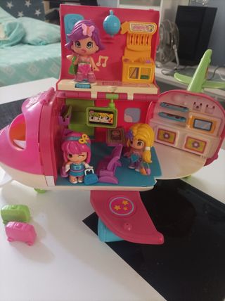 Avión PinyPon con 4 muñecos