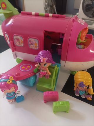 Avión PinyPon con 4 muñecos
