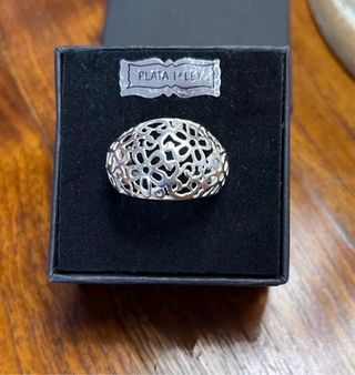 Anillo plata 925 flores