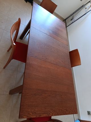 Mesa madera maciza 4 sillas
