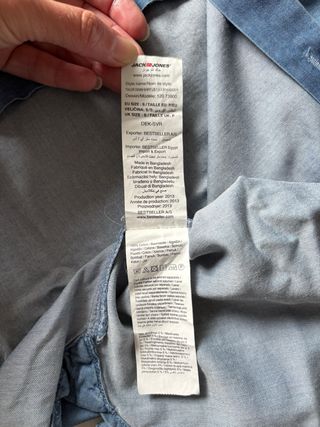 Camicia denim uomo