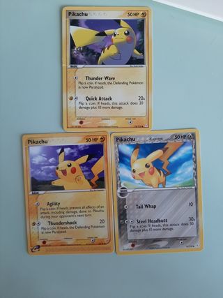 3 CartePokemon Pikachu 