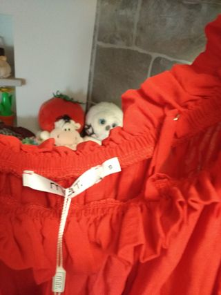 Maglietta  cotone rosso manica 3/4
