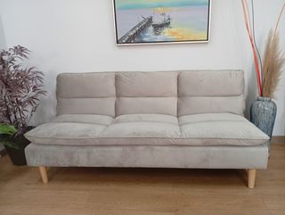 Sofá Cama Confort, Gris. Cómodo y Económico!