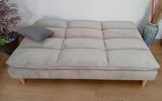 Sofá Cama Confort, Gris. Cómodo y Económico!