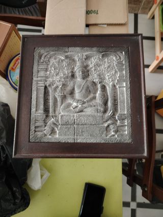 Cuadro Buda piedra tallada