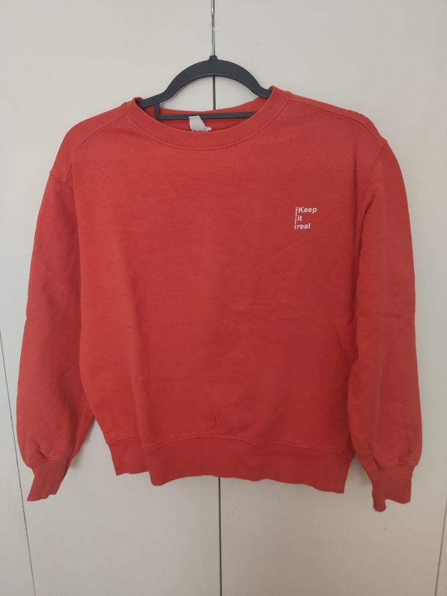 Sudadera naranja 'Keep it real' Regalo camiseta