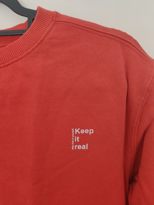 Sudadera naranja 'Keep it real' Regalo camiseta