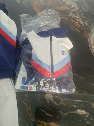 Chándal corto niño Sil - Azul/Blanco