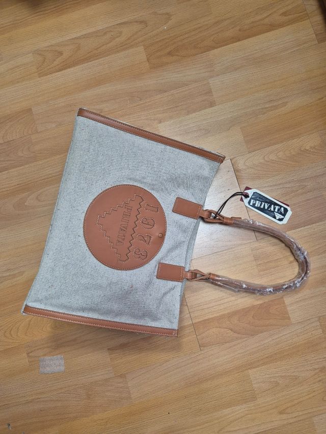 Bolso Privata beige y marrón