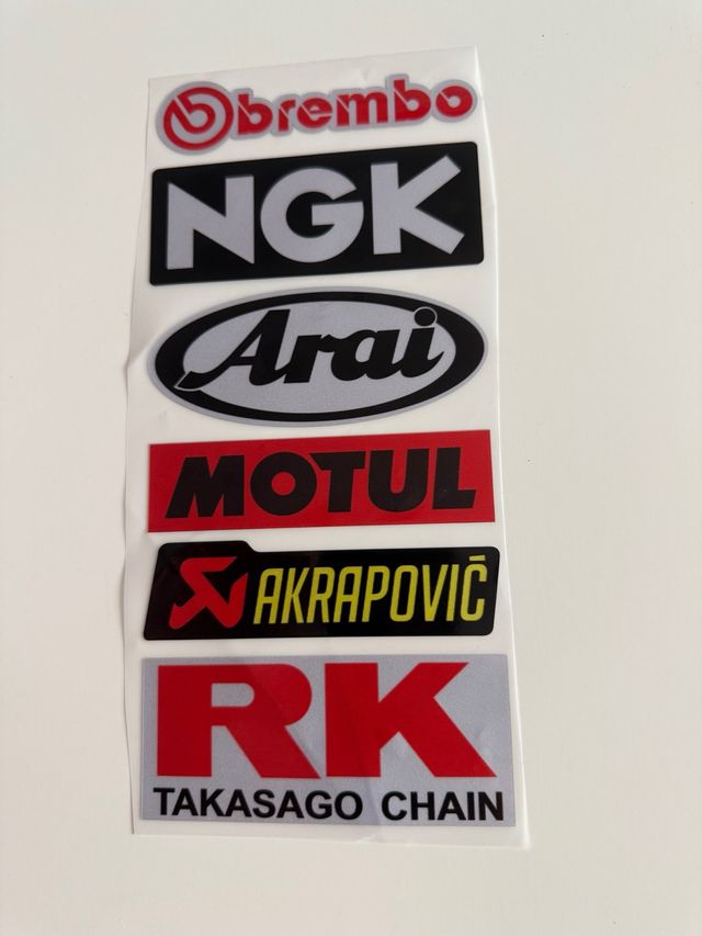 Pegatinas de Motos - Brembo, NGK, Arai