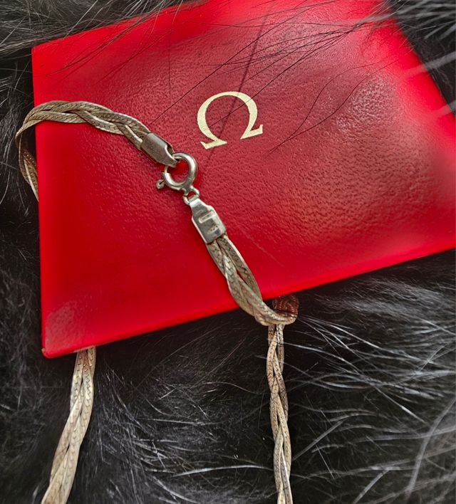 Collar  plata trenzado