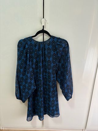Vestido azul estampado