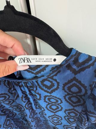 Vestido azul estampado